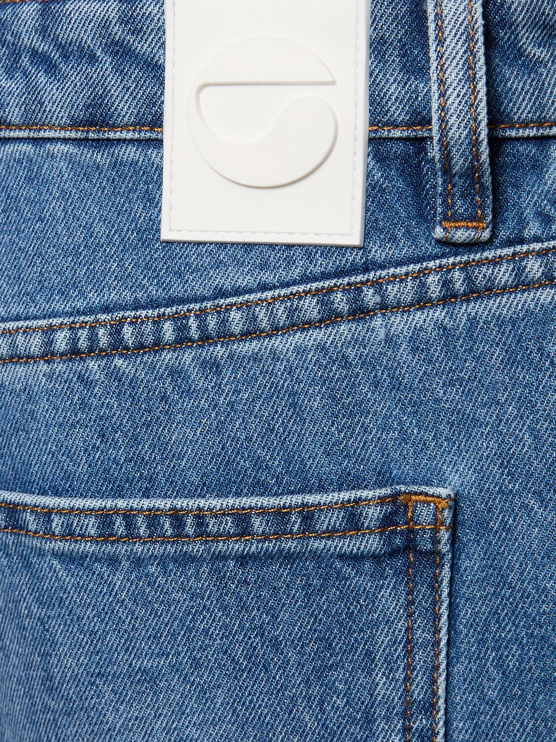 Shop Coperni 26.8cm Straight Open-knee Denim Jeans In Blue