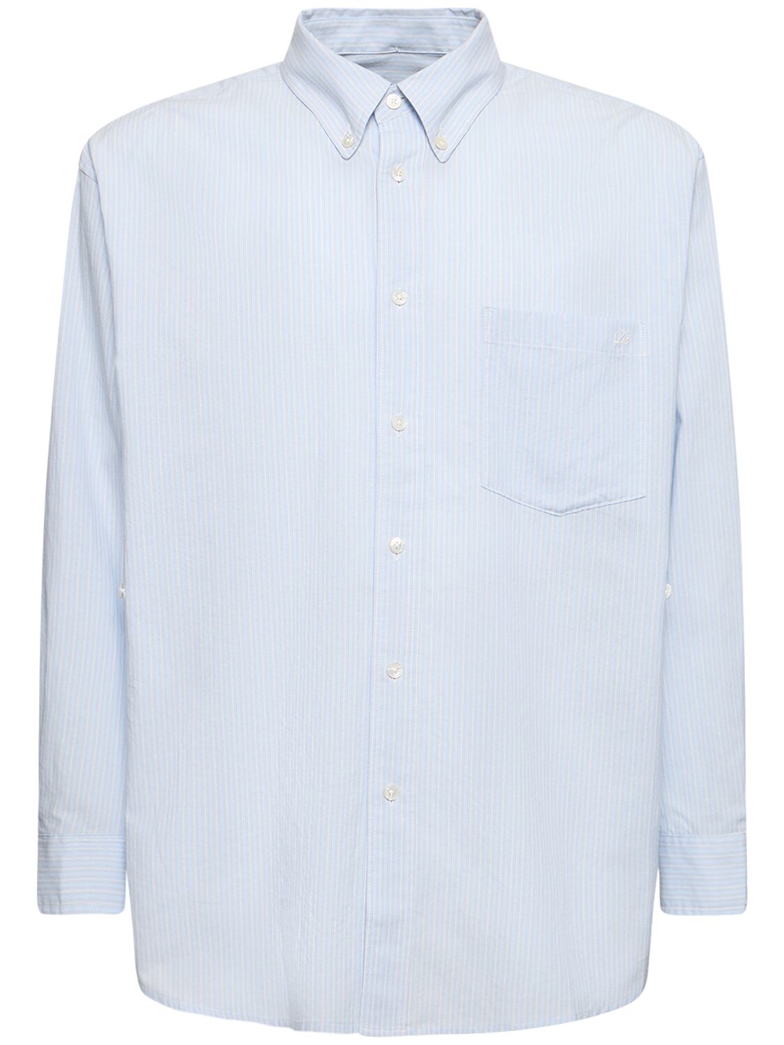 Dunst Oversize Unisex Shirt In Blue,grey Strip