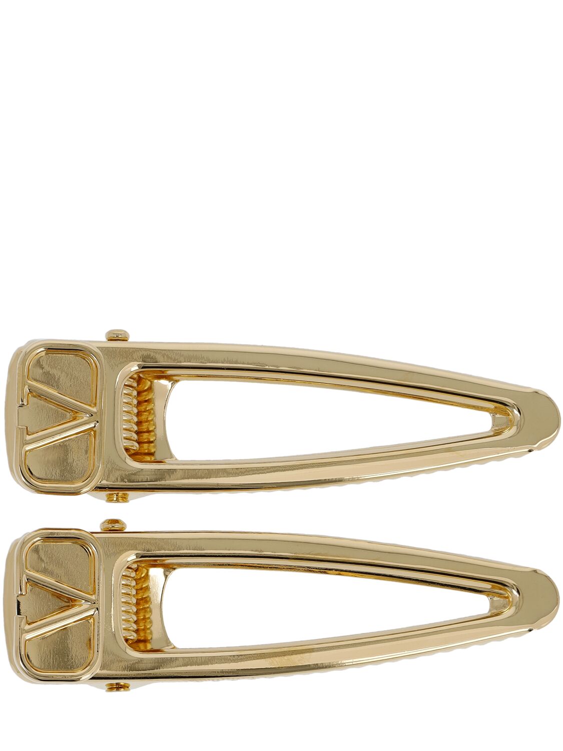 Valentino Garavani V Logo Hair Clip In Gold