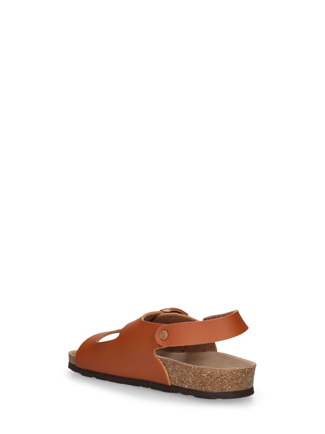 Shop Genuins Vegan Faux Leather Sandals In Brown