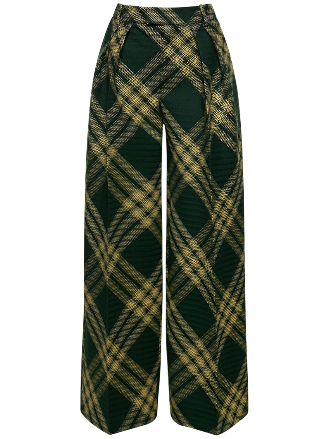 Image of Check Knit Wide Pants