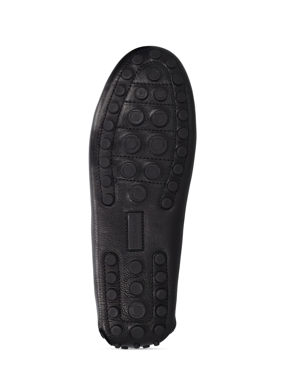 Shop Ferragamo Grazioso Leather Loafers In Black,biscotto