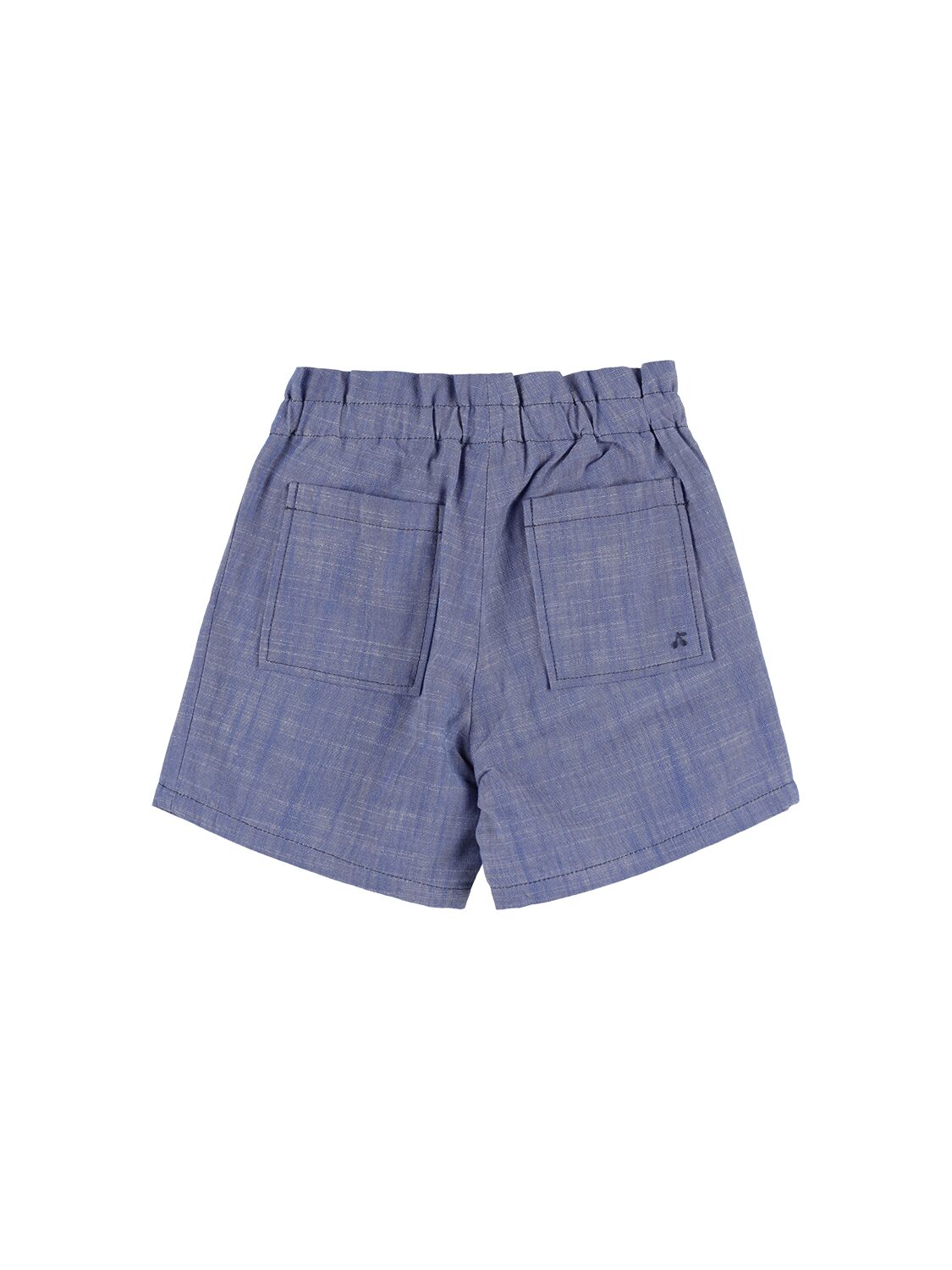 Shop Bonpoint Poplin Cotton Shorts In Blue