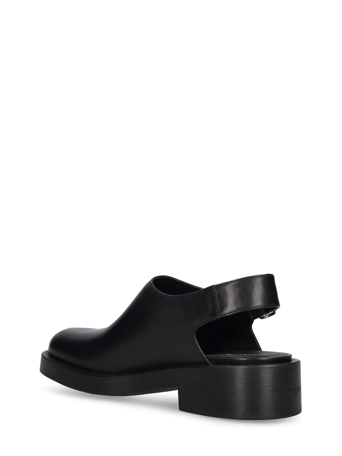 Shop Courrèges Gogo Leather Clogs In Black