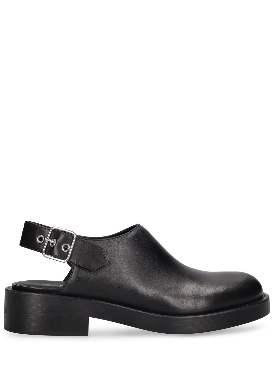 Courrèges Gogo Leather Clogs In Black