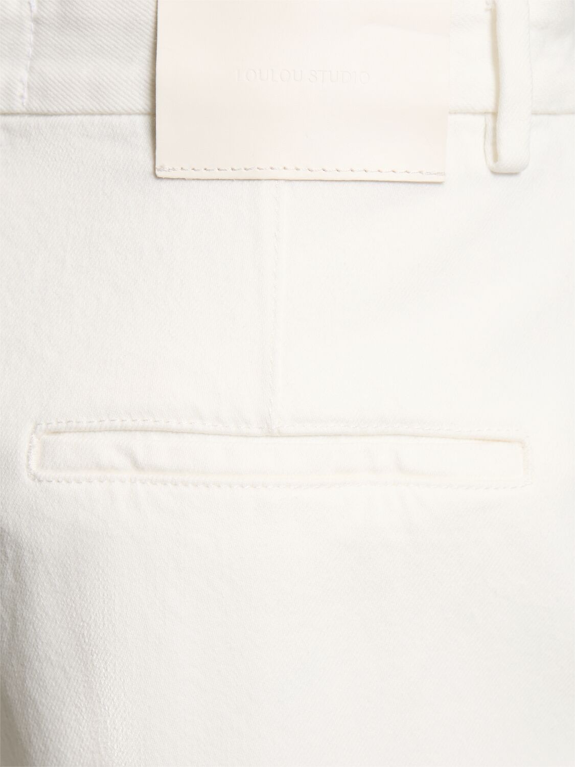 Shop Loulou Studio Attu Wide Denim Pants In White