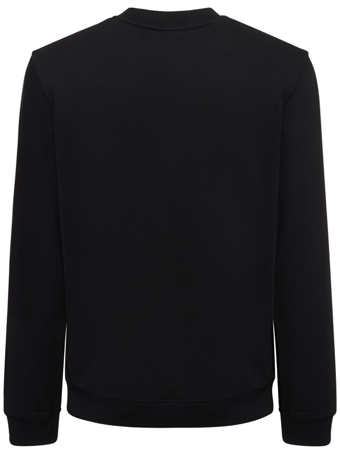 Shop Courrèges Logo Embroidery Cotton Sweatshirt In Black