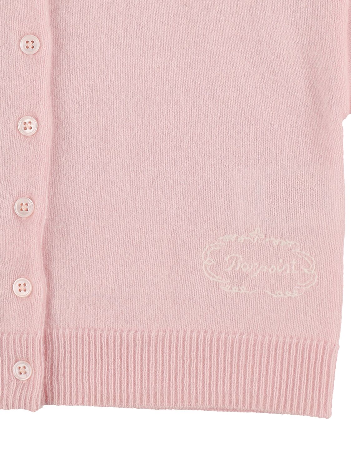 Shop Bonpoint Cashmere Cardigan In Pink