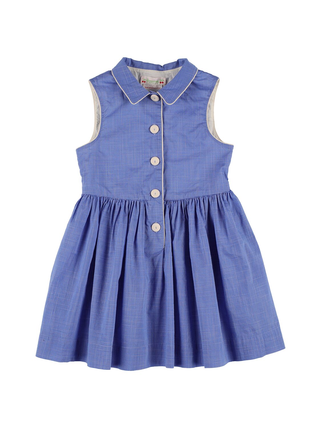 Bonpoint Kids' Cotton Chambray Dress In Blue