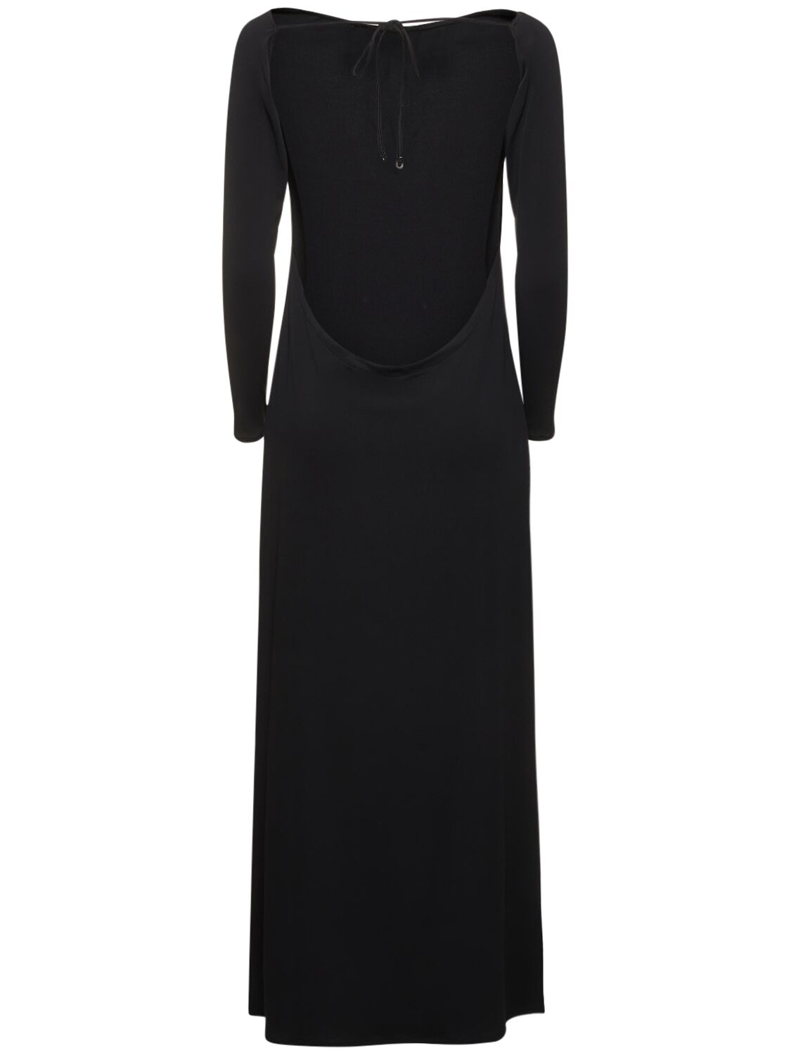 Shop Leslie Amon Zahia Stretch Jersey Maxi Dress In Black