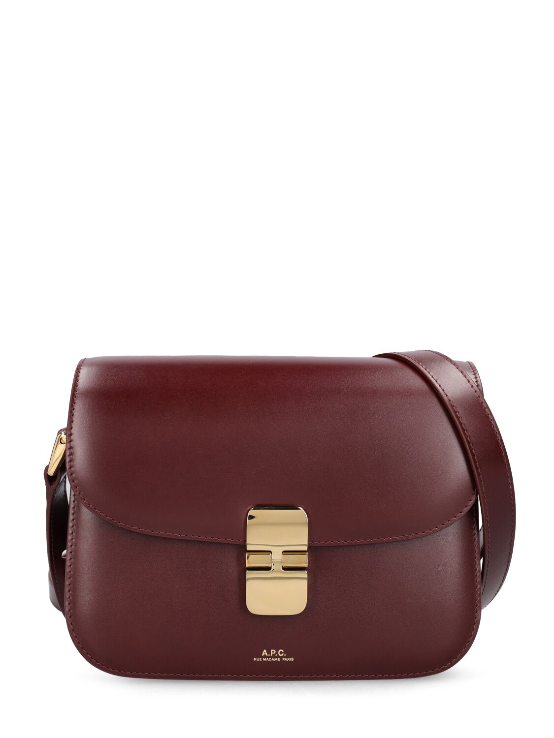 Apc Small Grace Leather Shoulder Bag In Vino