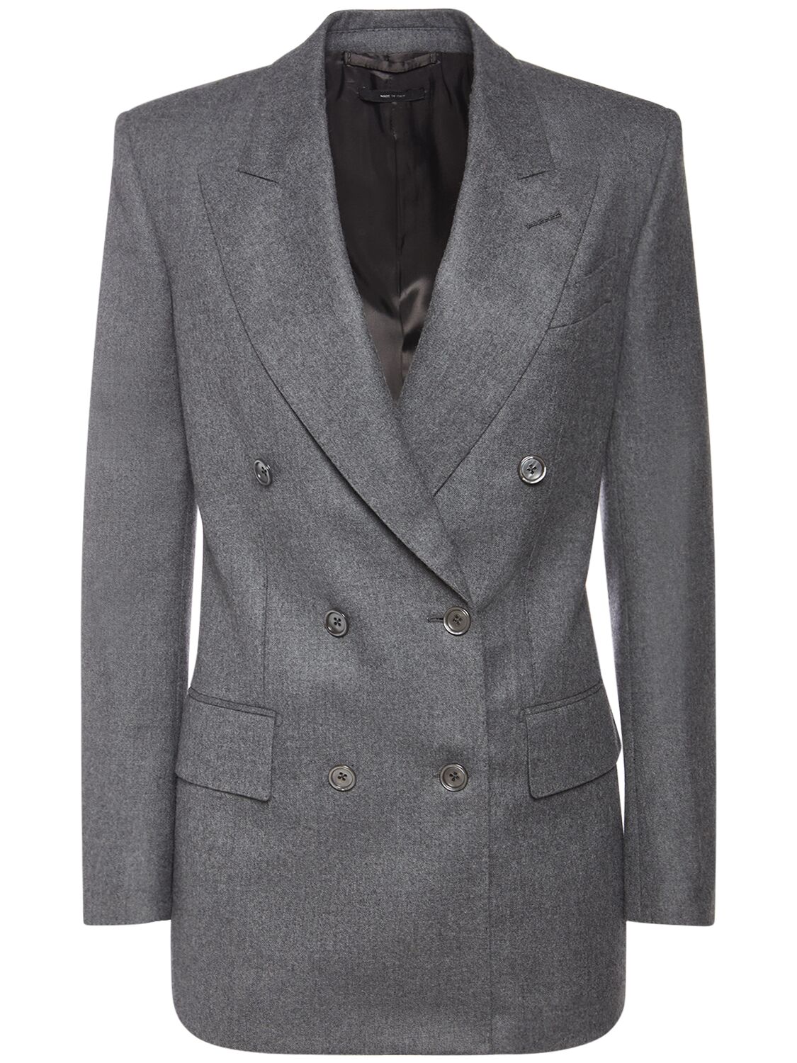 Tom Ford Compact Wool Blazer In Grey