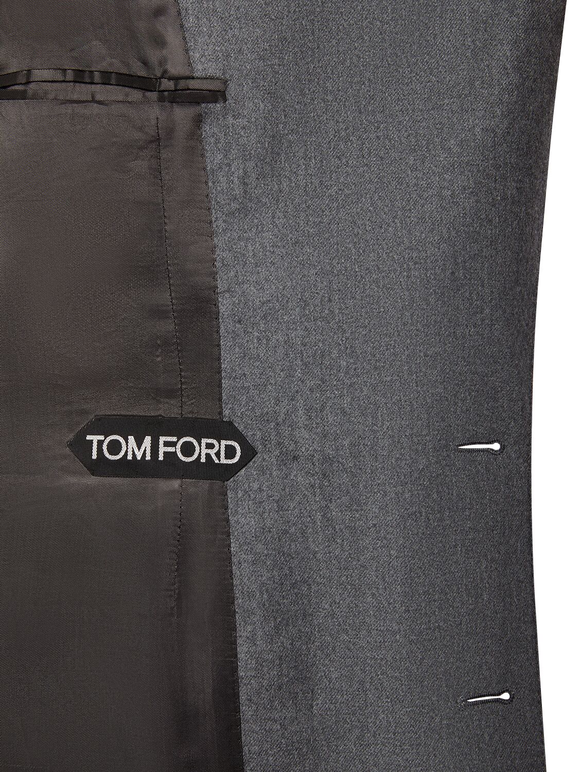 Shop Tom Ford Compact Wool Blazer In Grey