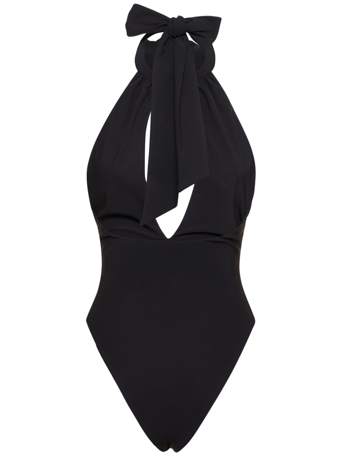 Shop Magda Butrym Jersey One Piece Swimsuit In Black