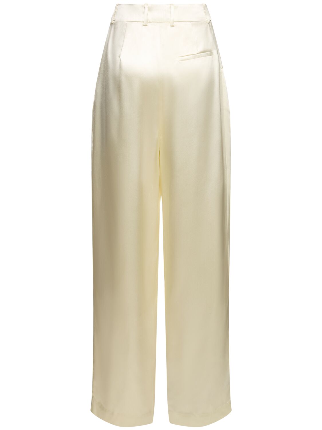 Shop Loulou Studio Vione Silk Blend Pants In White