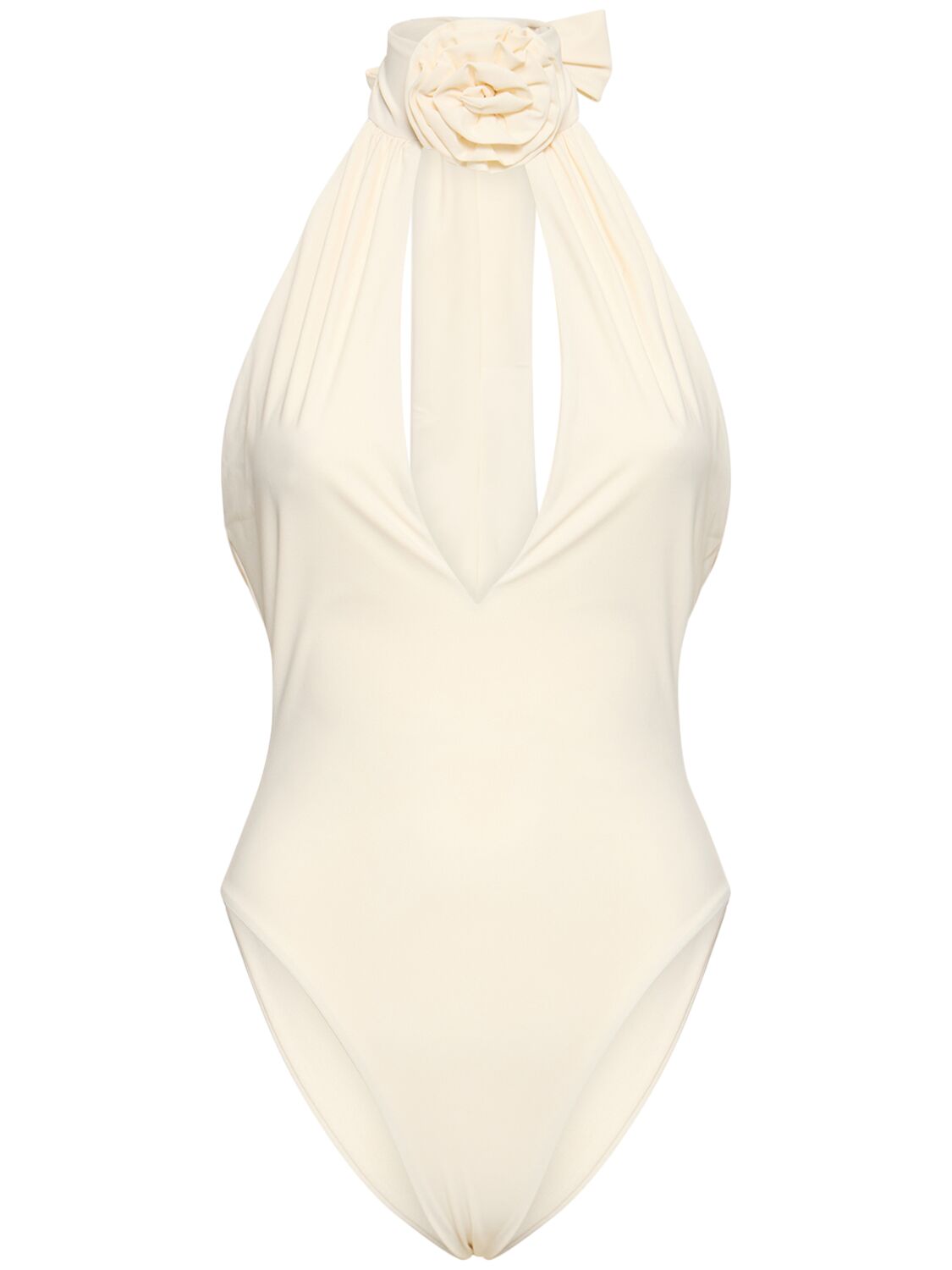 Magda Butrym Jersey One Piece Swimsuit In Ivory
