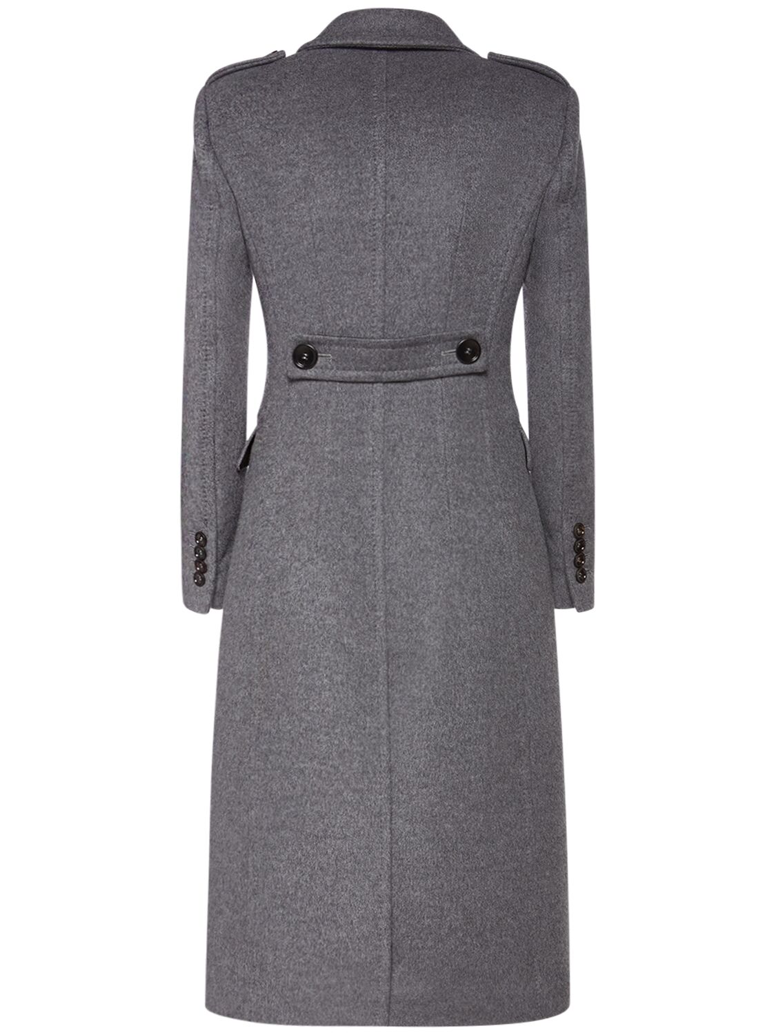 Shop Tom Ford Wool Blend Military Coat In Grey