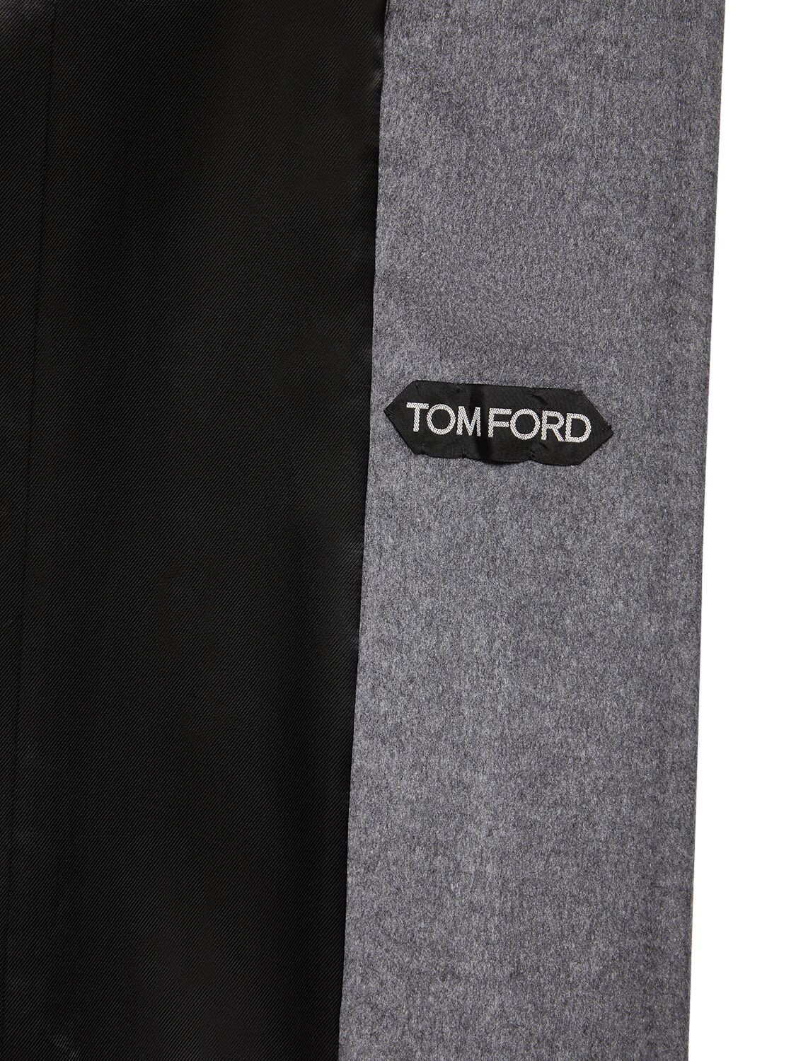 Shop Tom Ford Wool Blend Military Coat In Grey