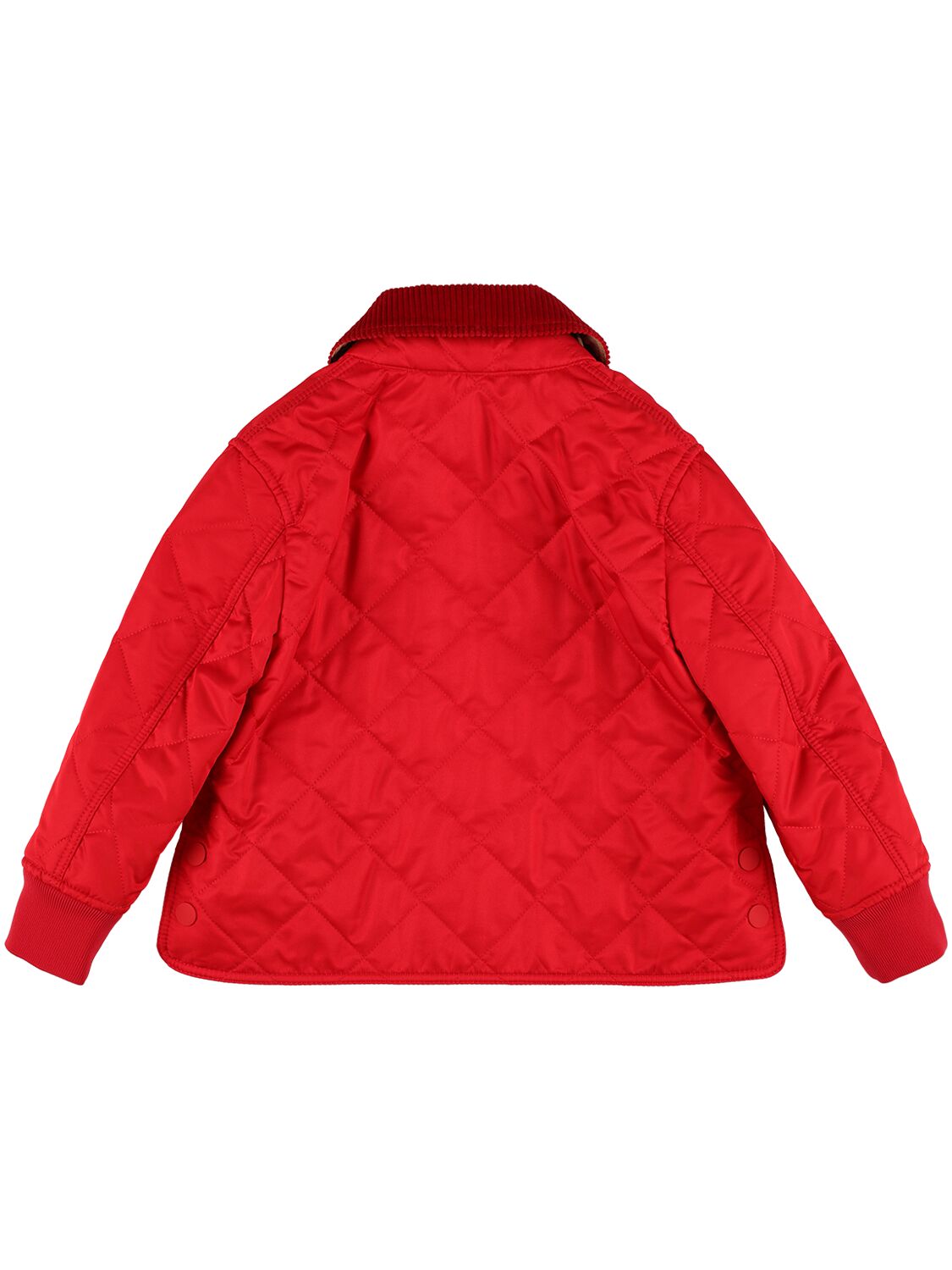 Shop Burberry Jacket W/ Check Lining In Red,beige