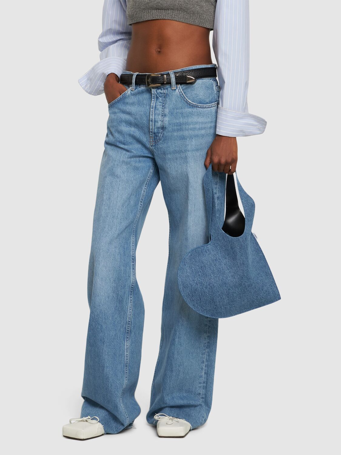 Mini Heart Denim Tote Bag