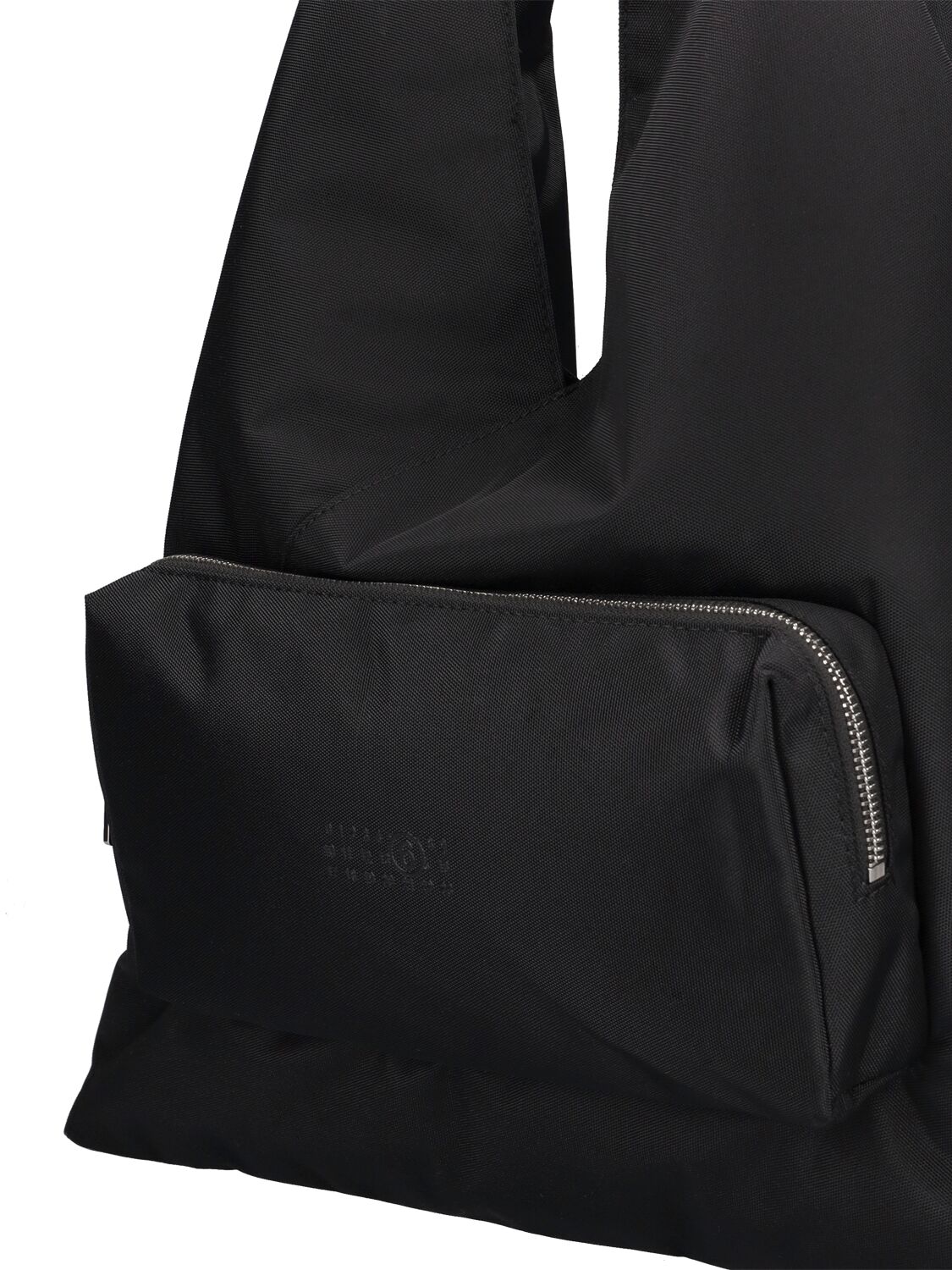 Shop Mm6 Maison Margiela Japanese Pocket Nylon Tote Bag In Black