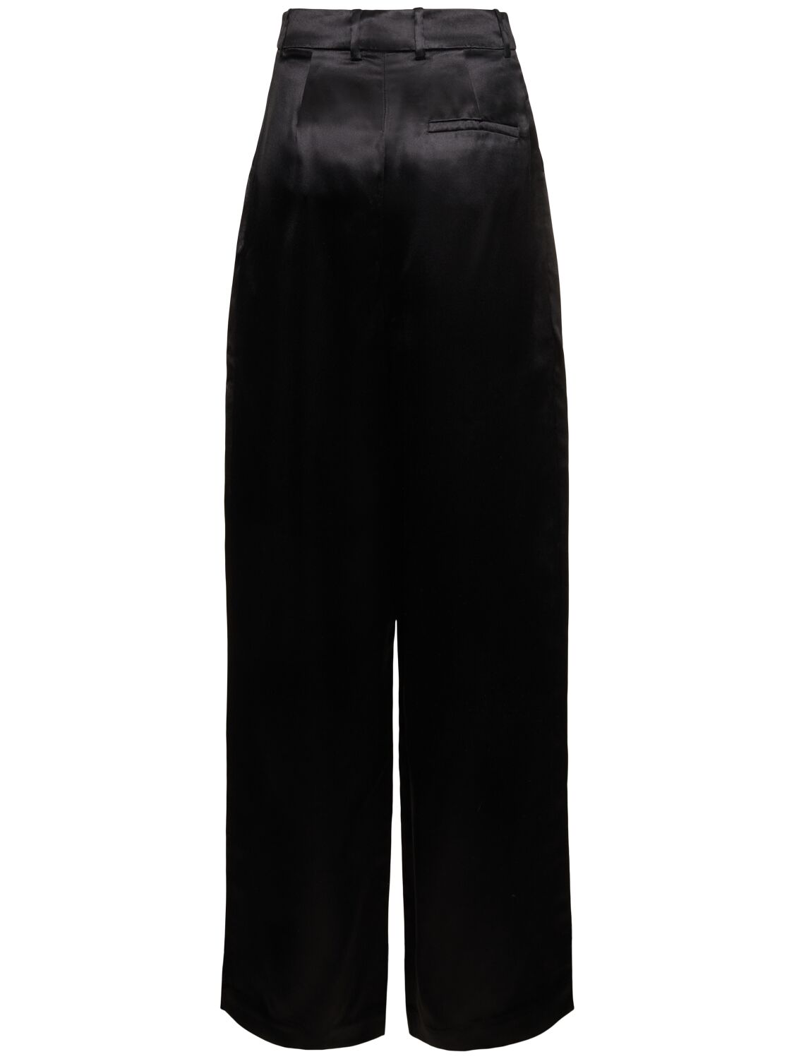Shop Loulou Studio Vione Silk Blend Pants In Black
