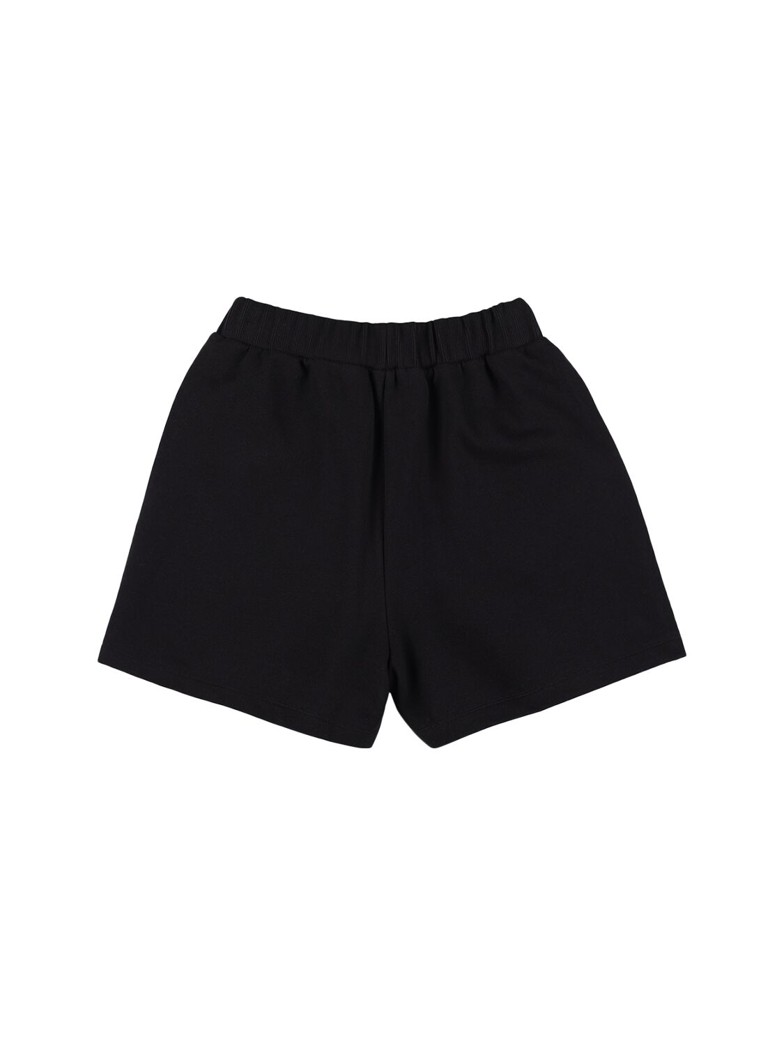 Shop Balmain Organic Cotton Sweat Shorts In Black