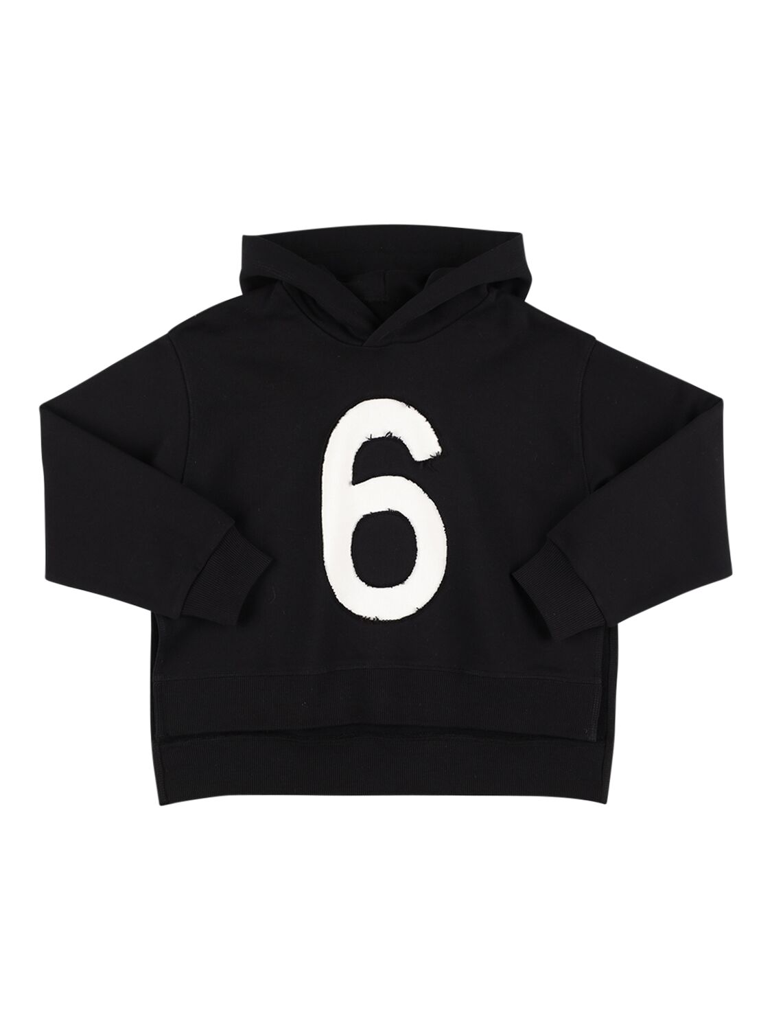 Mm6 Maison Margiela Kids' Logo Cotton Sweatshirt In Black