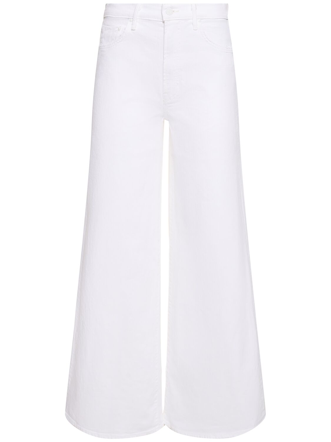 Shop Mother The Undercover Raw Cut Flared Jeans In White