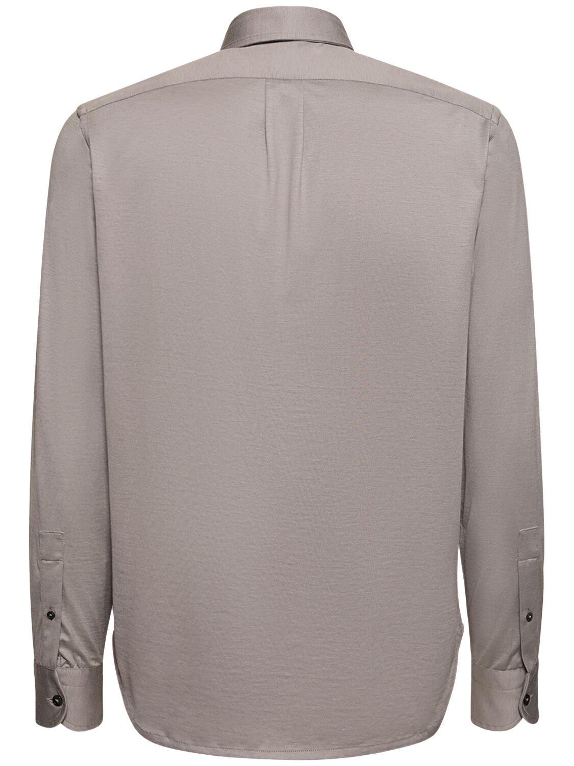 Shop Tom Ford Fluid Silk & Cotton Shirt In Grey