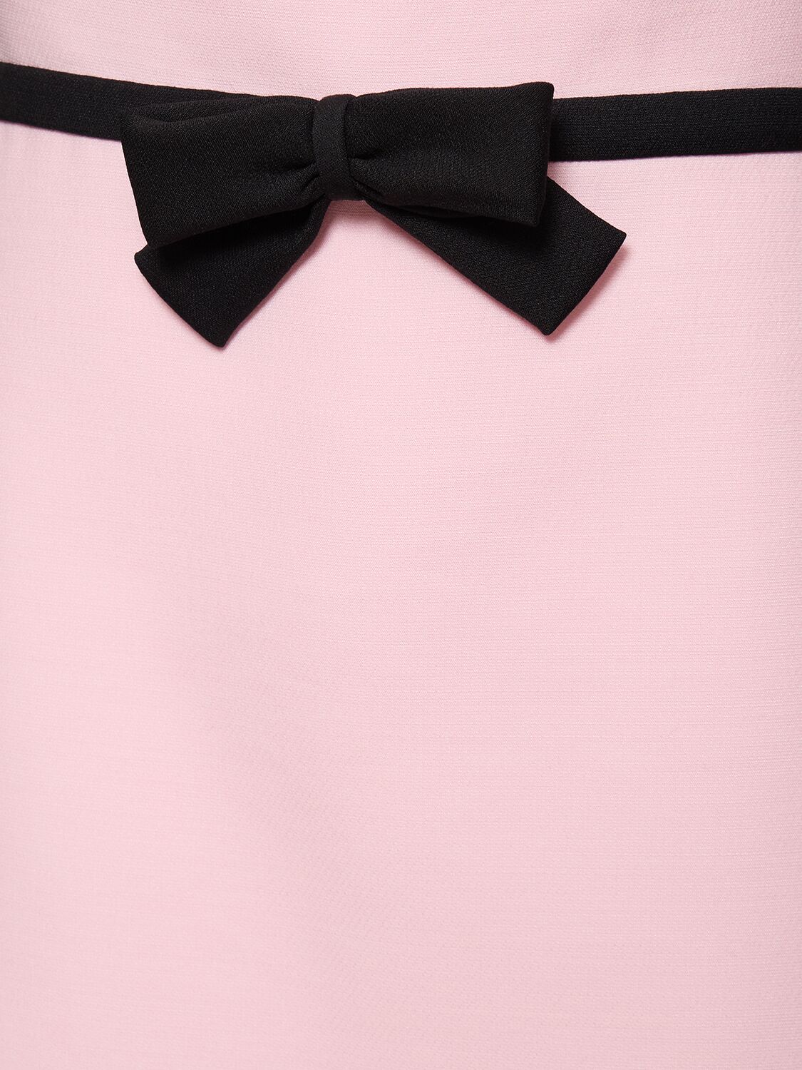 Shop Valentino Wool & Silk Crepe Mini Dress W/bow In Pink,black