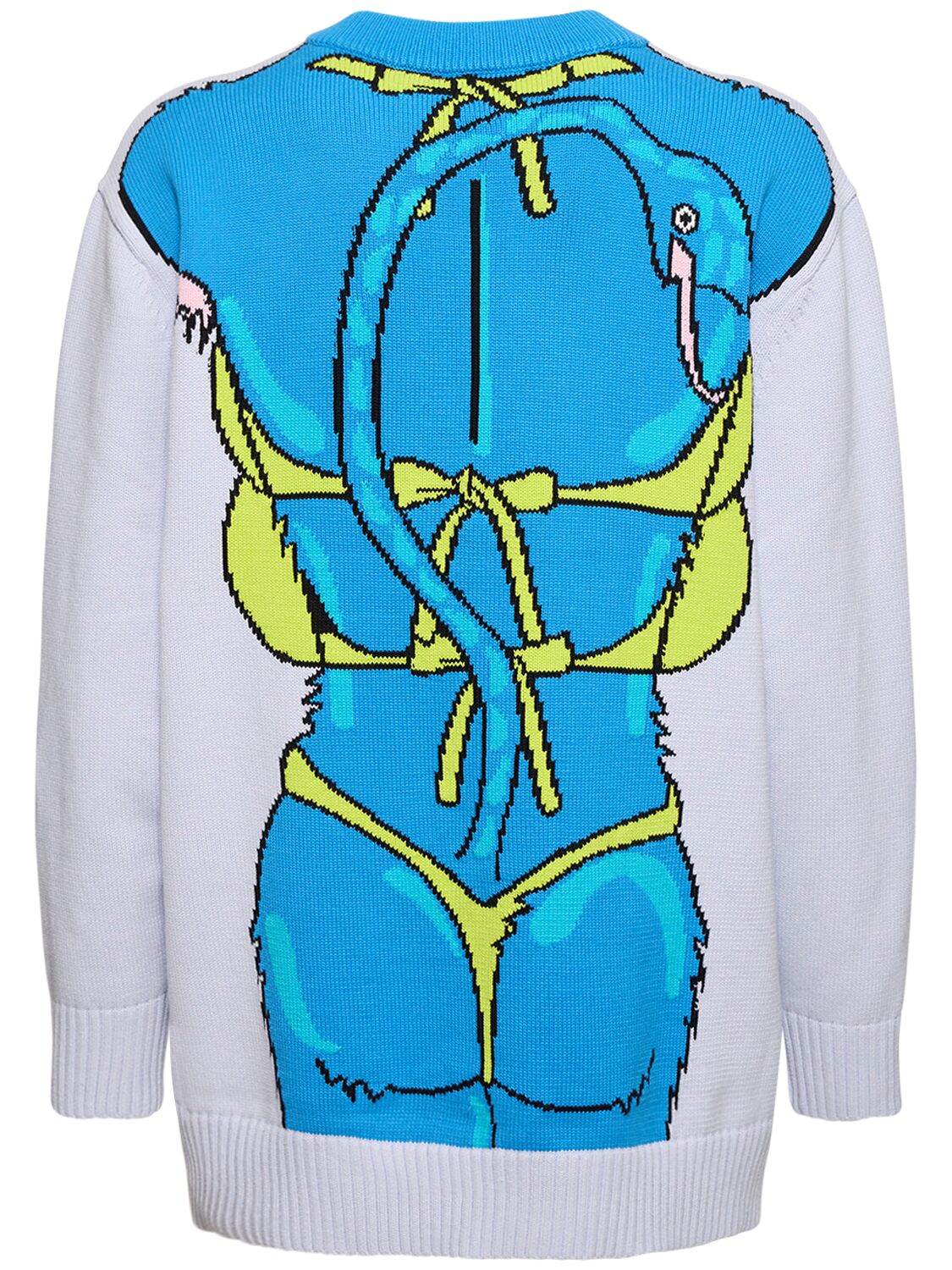 Shop Charles Jeffrey Loverboy Cotton Knit Sweater In Blue
