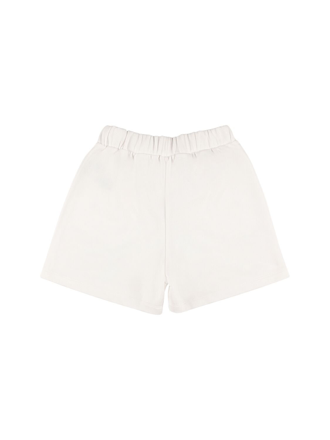 Shop Balmain Organic Cotton Sweat Shorts In White