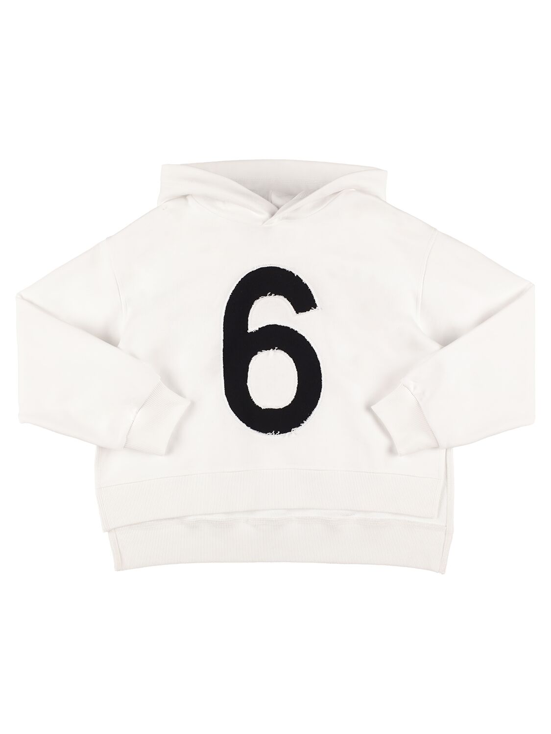 Mm6 Maison Margiela Kids' Logo Cotton Sweatshirt In White