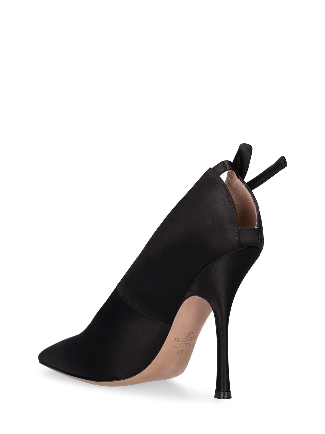 Shop Valentino 110mm Vg Nite-out Satin Pumps In Black