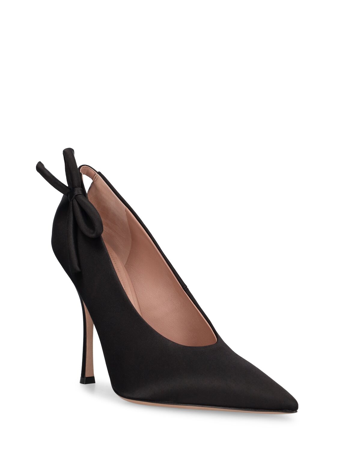 Shop Valentino 110mm Vg Nite-out Satin Pumps In Black