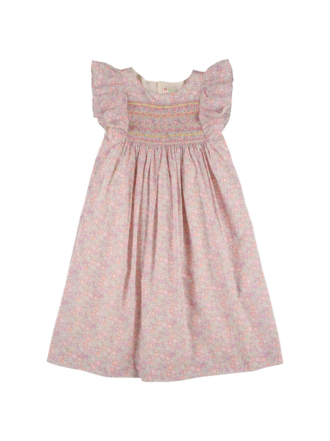 Bonpoint Kids' All Over Print Cotton Dress In Multicolor