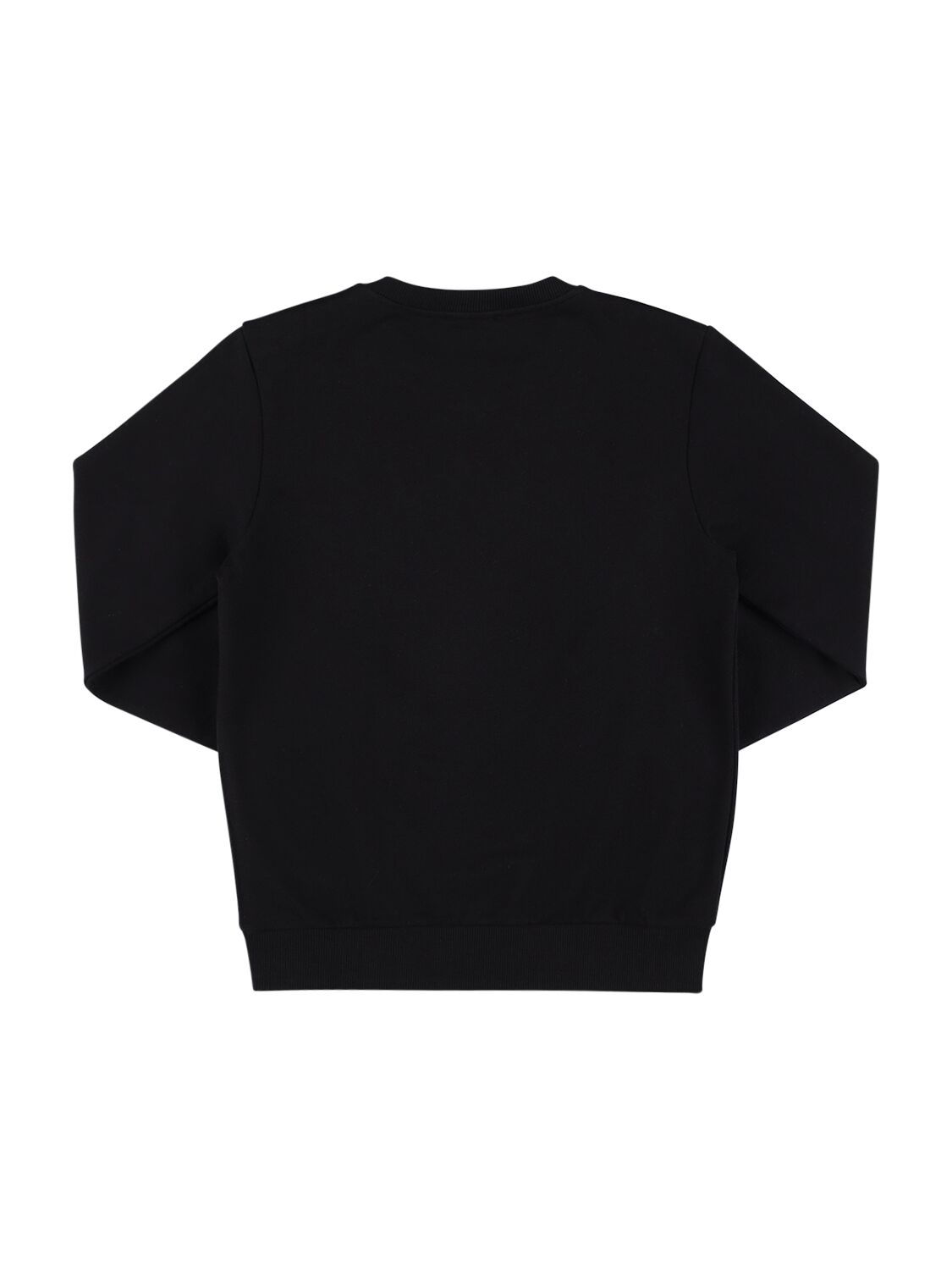 Shop Balmain Organic Cotton Jersey Sweatshirt In Black