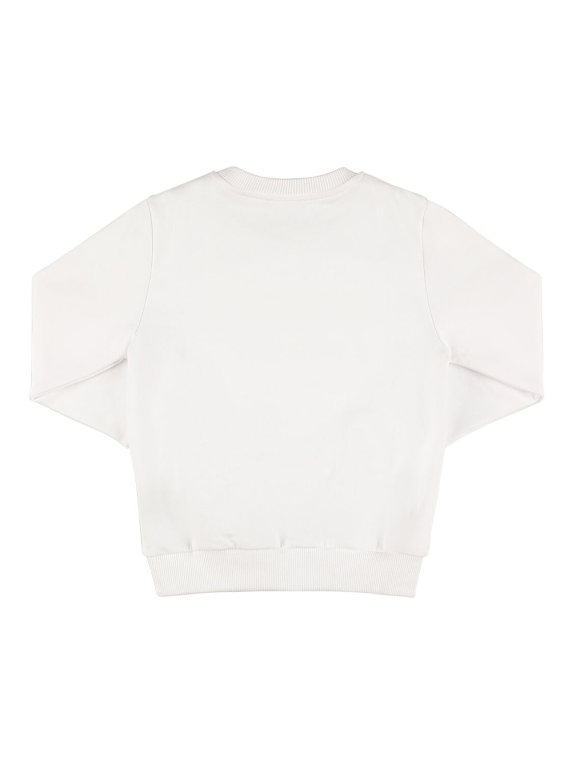 Shop Balmain Organic Cotton Sweatshirt In White,yellow