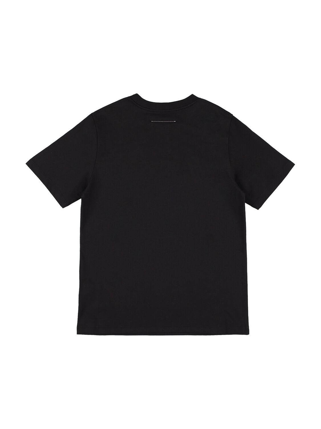Shop Mm6 Maison Margiela Logo Print Cotton Jersey T-shirt In Black