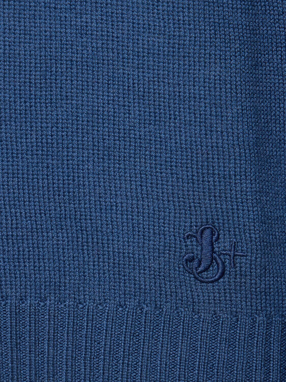 Shop Jil Sander Extra Fine Knit Wool Sweater In French Blue