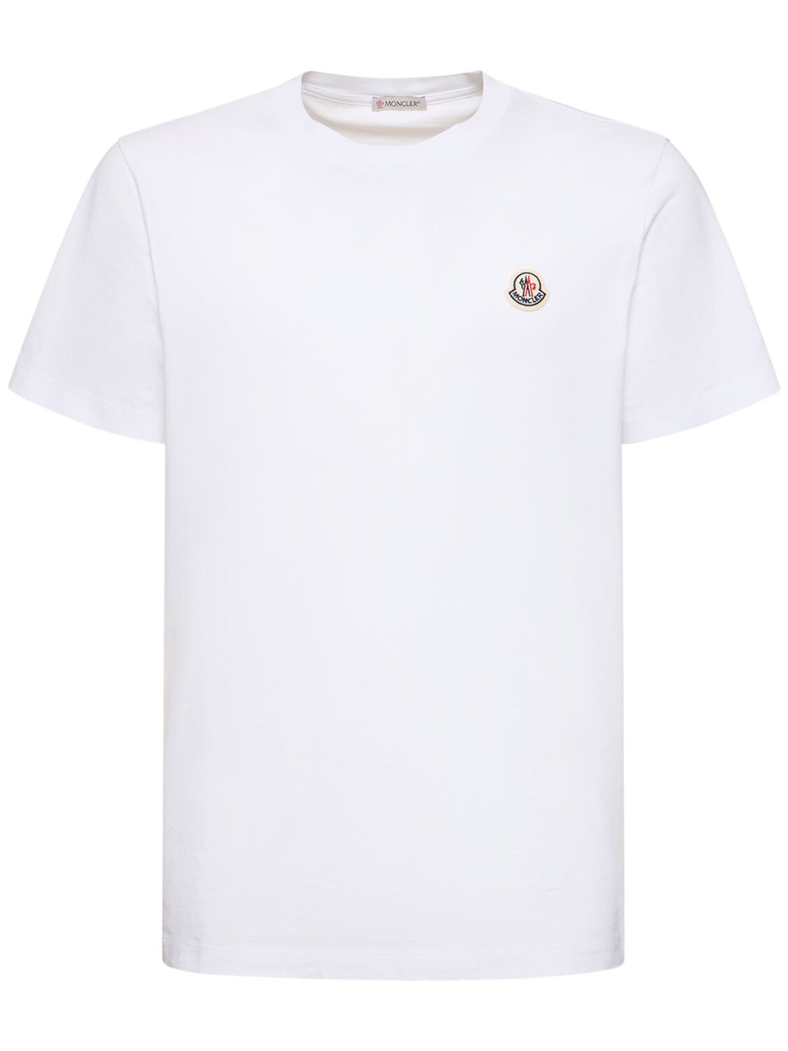 Moncler Set Of 3 Logo Cotton Jersey T-shirts In Multicolor