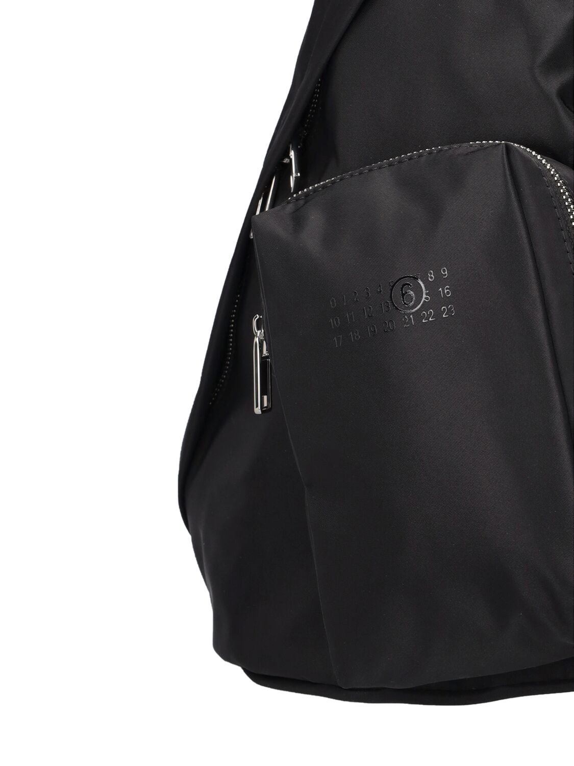 Shop Mm6 Maison Margiela Logo Nylon Body Backpack In Black
