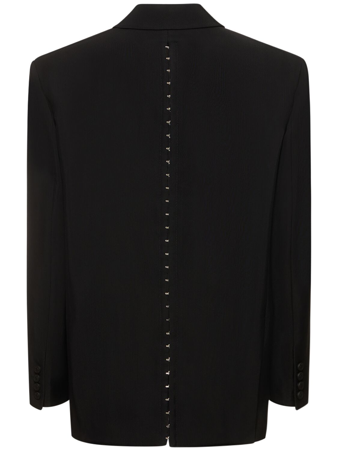 MUGLER OVERSIZE SINGLE BREASTED JACKET W/ HOOKS 