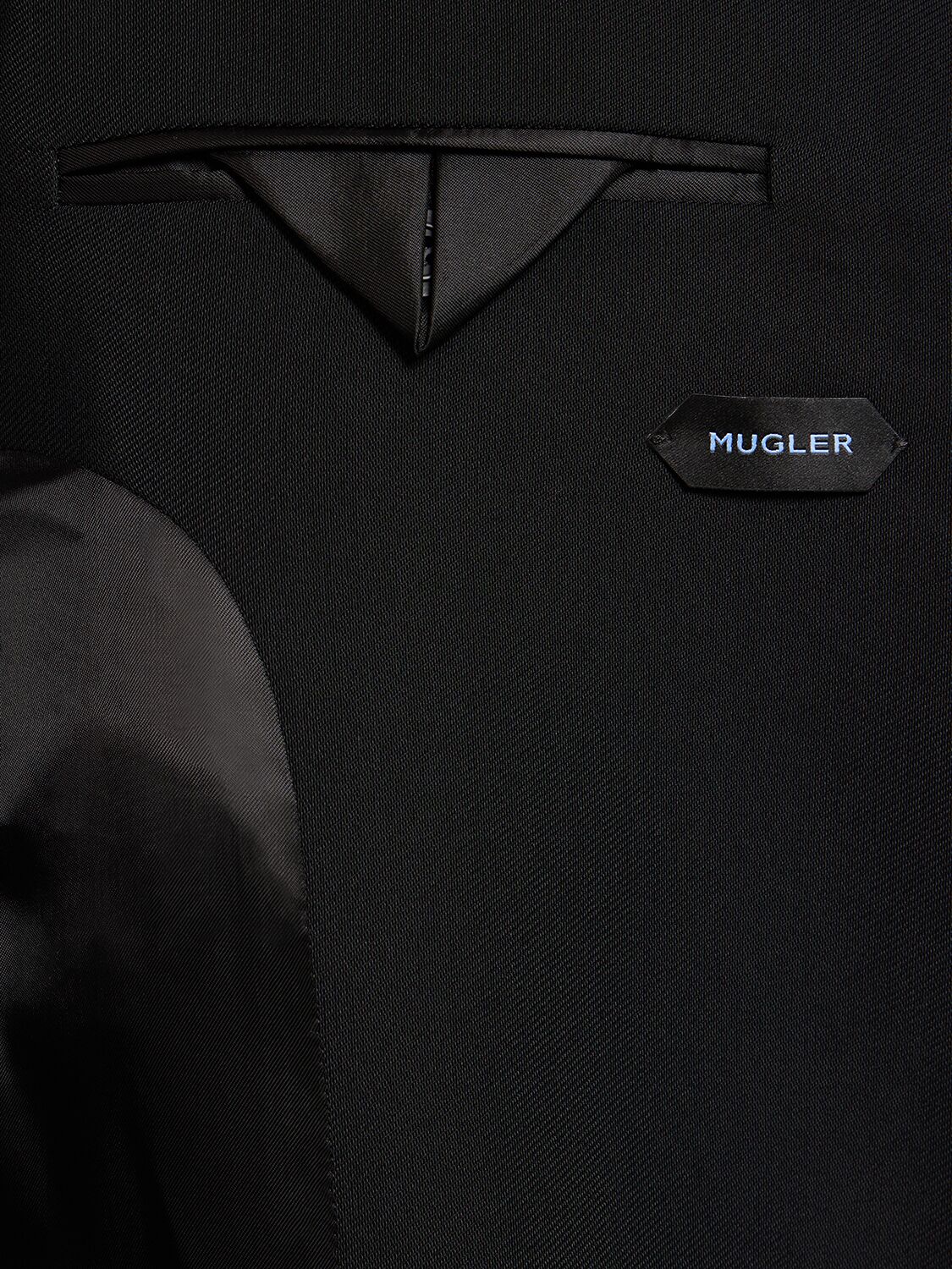 Shop Mugler Oversize Single Breasted Jacket W/ Hooks In Black