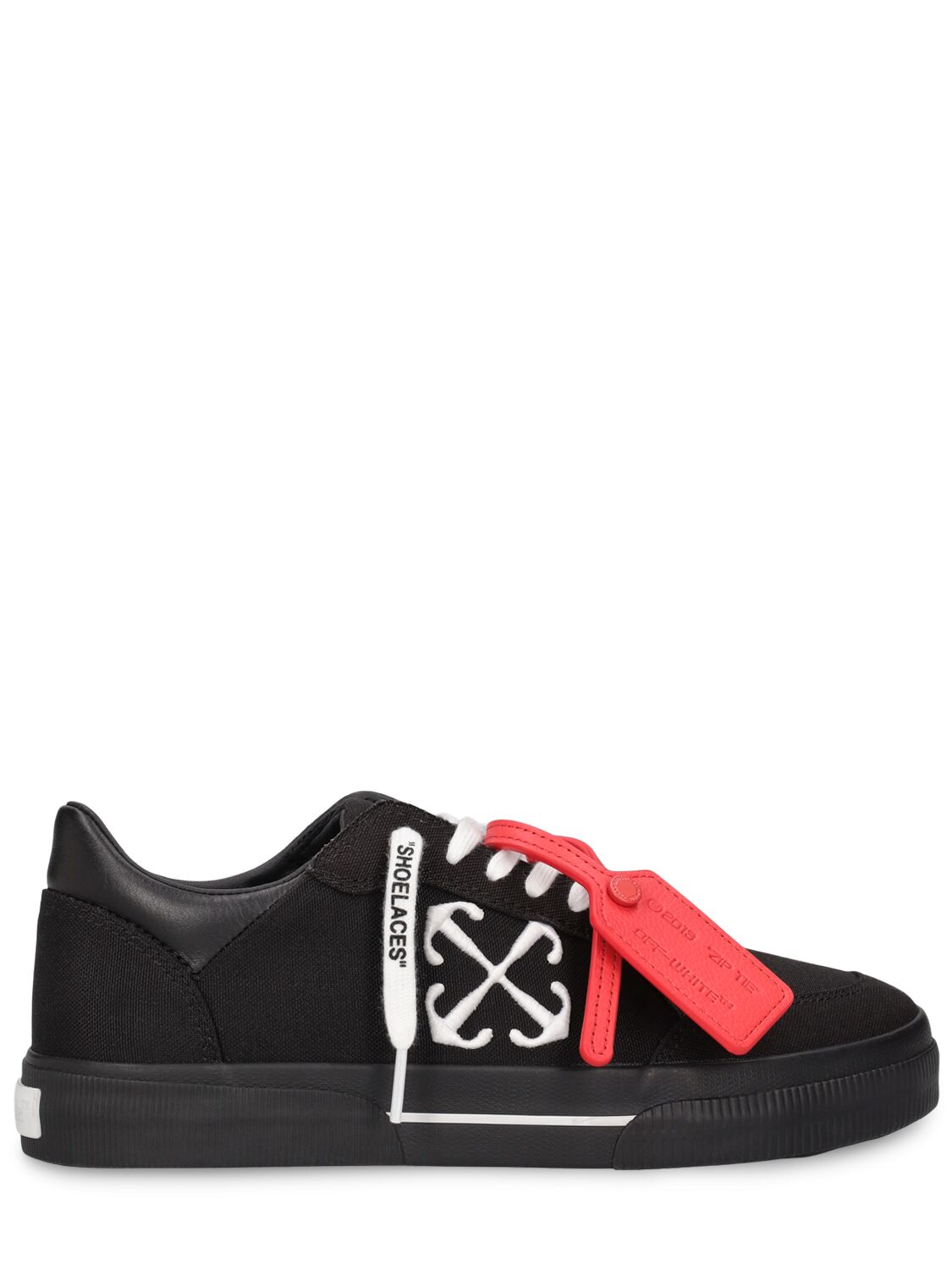 Shop Off-white 20mm New Low Vulcanized Canvas Sneakers In 블랙