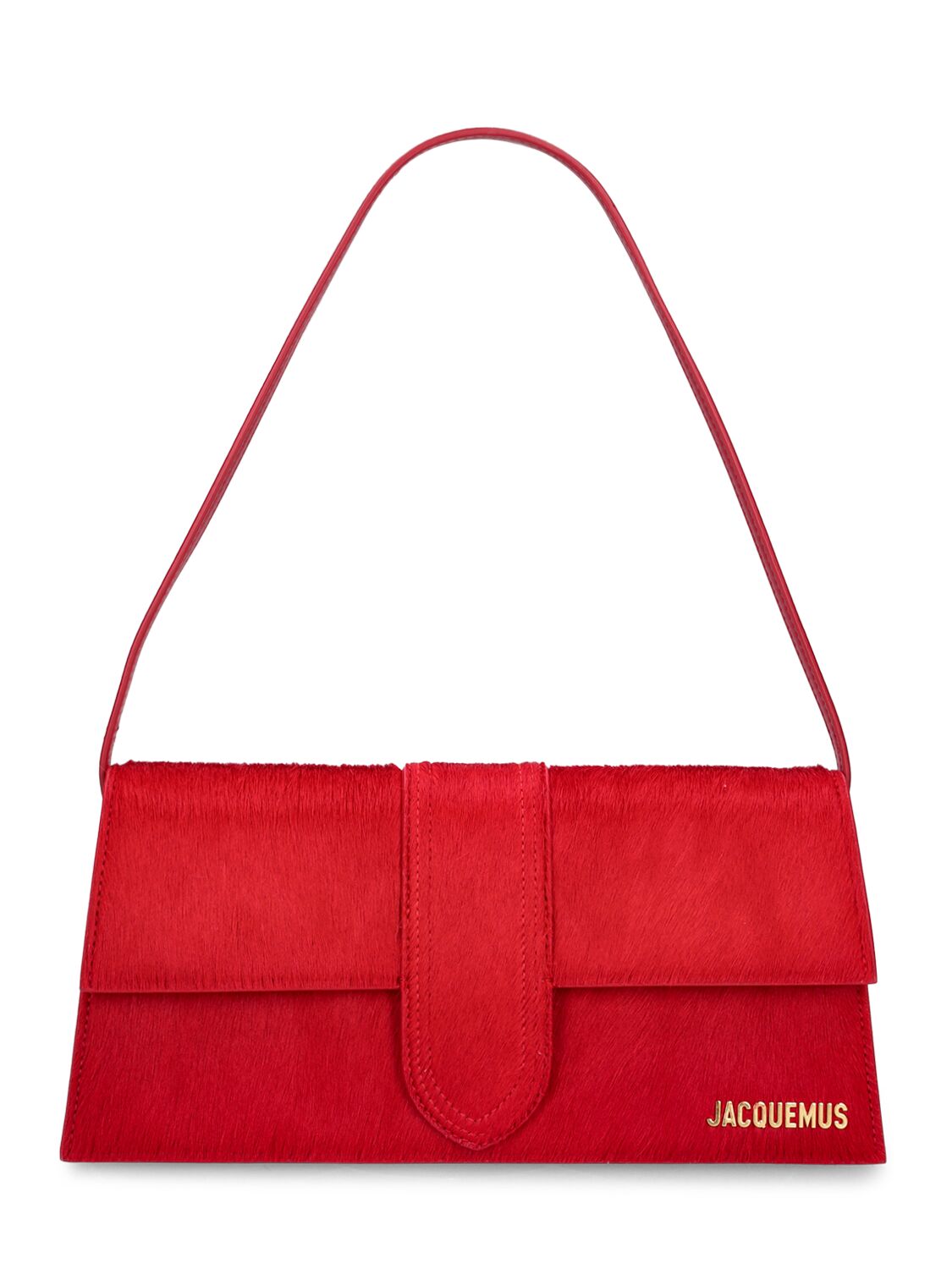 Jacquemus Le Bambino Long Leather Shoulder Bag In Red