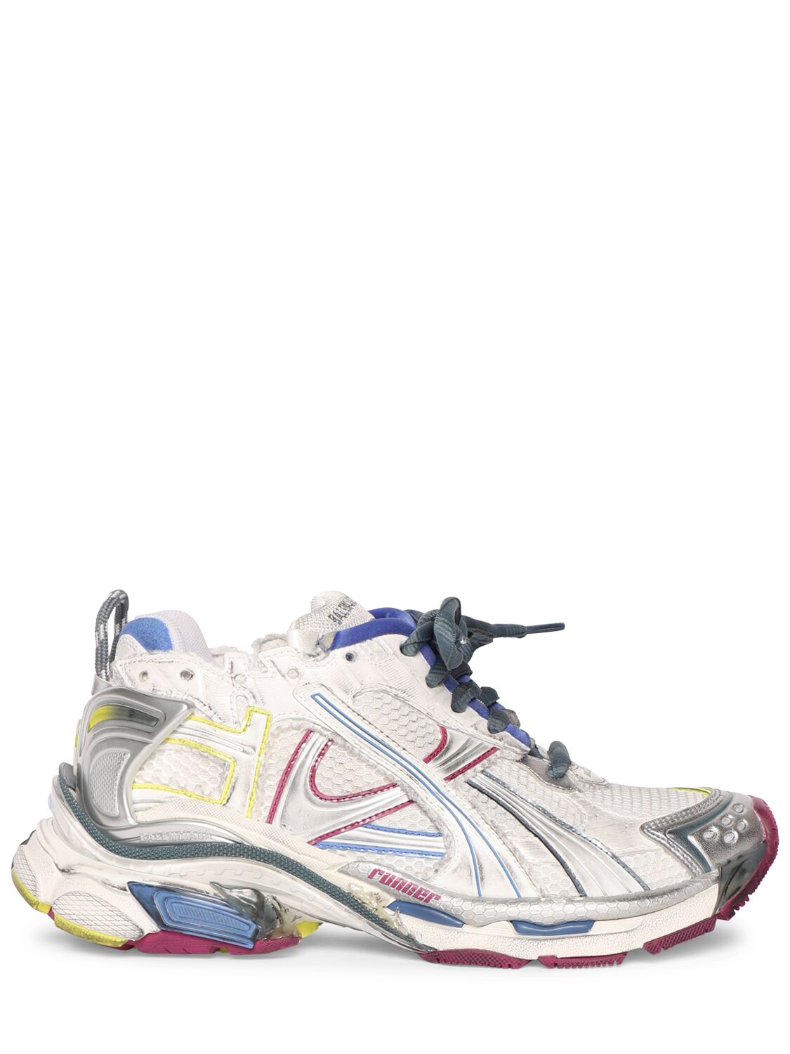 Balenciaga 60mm Runner Mesh & Nylon Sneakers In Multicolor