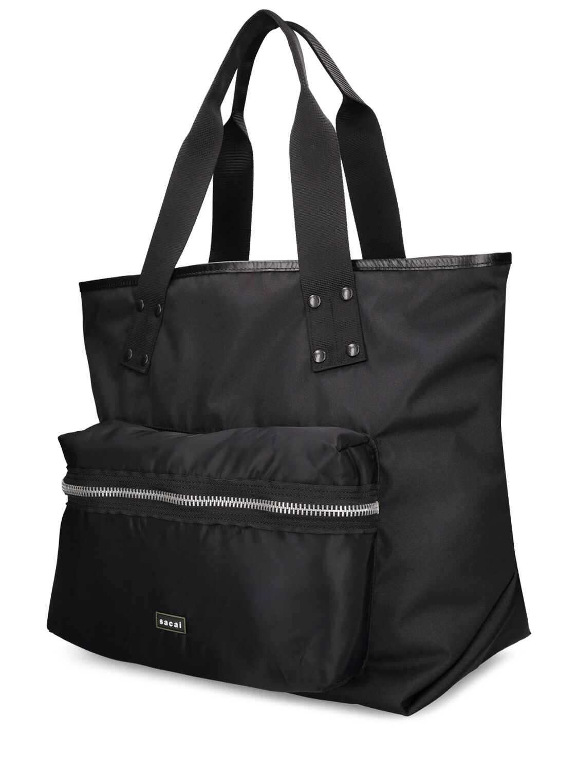 Shop Sacai Coal Large Tote Bag In Black