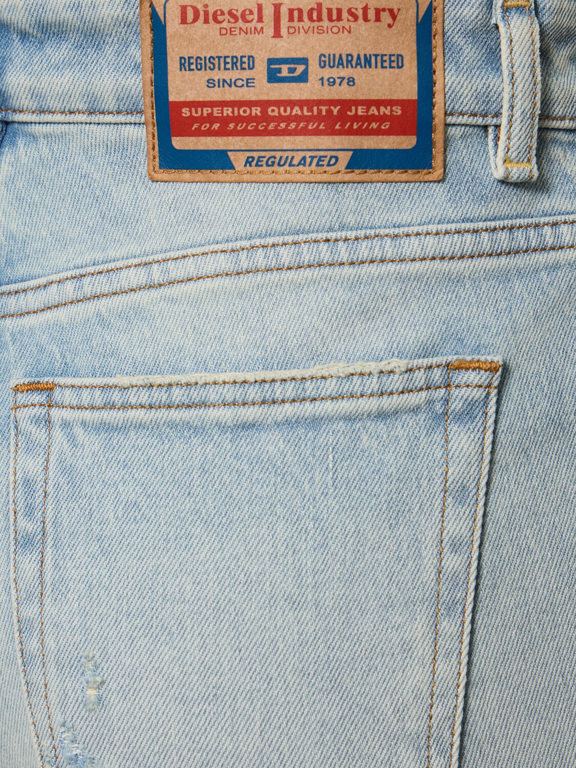Shop Diesel 2003 D-escription Straight Jeans In Blue